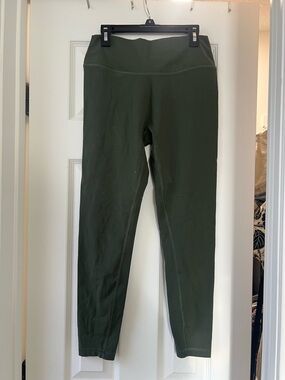 High-Rise Olive Green Active Leggings